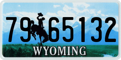 WY license plate 7965132