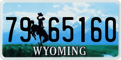 WY license plate 7965160