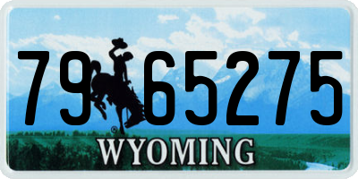 WY license plate 7965275