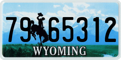 WY license plate 7965312