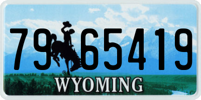 WY license plate 7965419