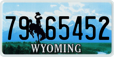 WY license plate 7965452