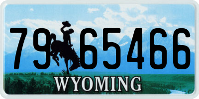 WY license plate 7965466