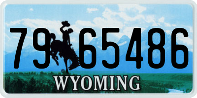 WY license plate 7965486
