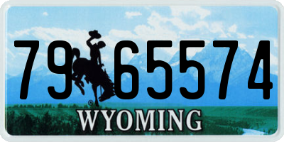 WY license plate 7965574
