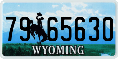 WY license plate 7965630