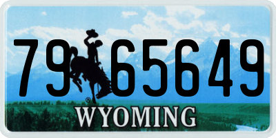 WY license plate 7965649