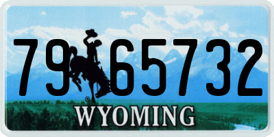 WY license plate 7965732