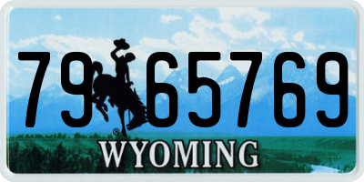 WY license plate 7965769