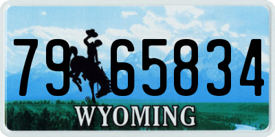 WY license plate 7965834