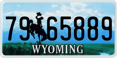 WY license plate 7965889