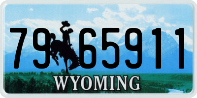 WY license plate 7965911