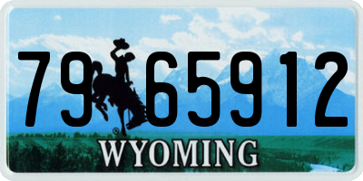 WY license plate 7965912