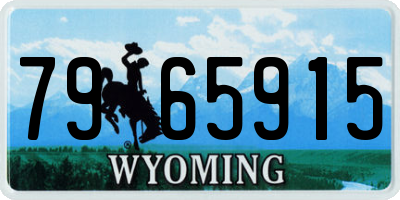 WY license plate 7965915
