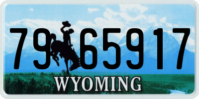 WY license plate 7965917
