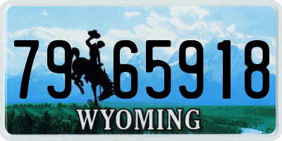 WY license plate 7965918