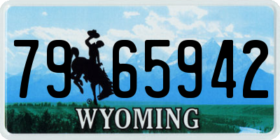 WY license plate 7965942