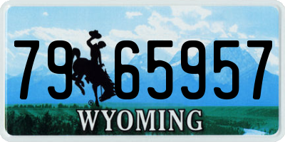 WY license plate 7965957