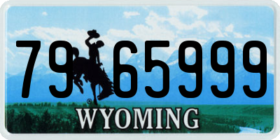 WY license plate 7965999