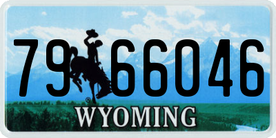 WY license plate 7966046