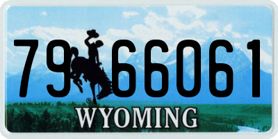 WY license plate 7966061