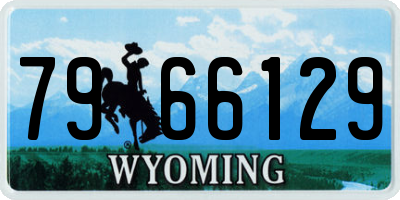 WY license plate 7966129