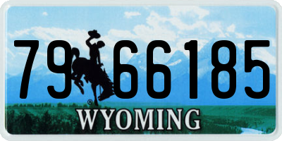 WY license plate 7966185