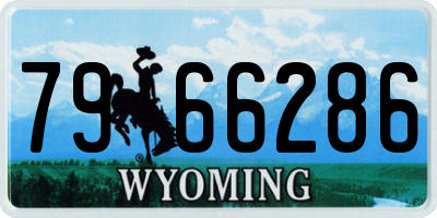 WY license plate 7966286