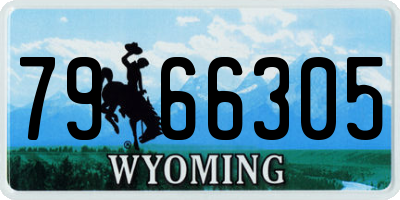 WY license plate 7966305