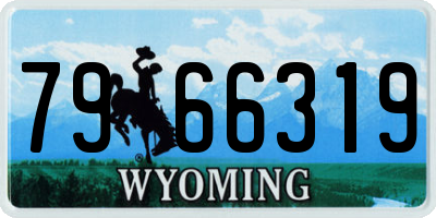 WY license plate 7966319