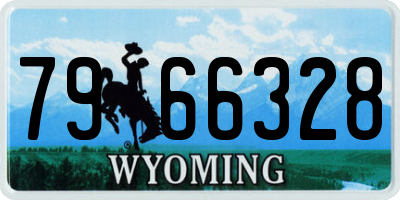 WY license plate 7966328