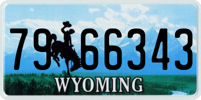 WY license plate 7966343
