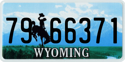WY license plate 7966371