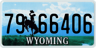 WY license plate 7966406