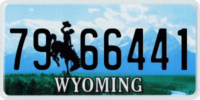 WY license plate 7966441