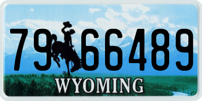WY license plate 7966489