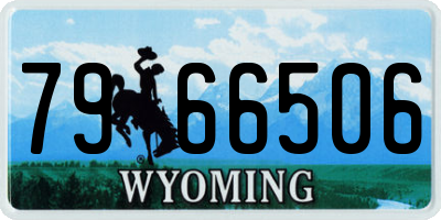 WY license plate 7966506