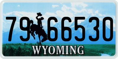 WY license plate 7966530