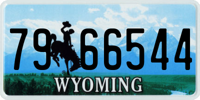 WY license plate 7966544