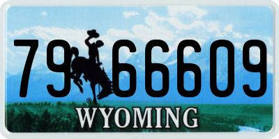 WY license plate 7966609