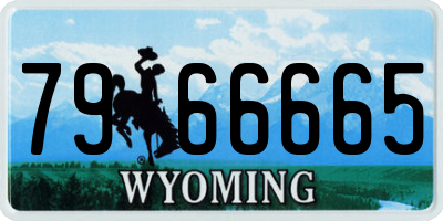 WY license plate 7966665