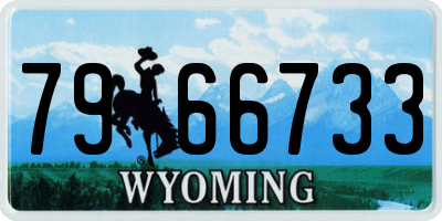 WY license plate 7966733