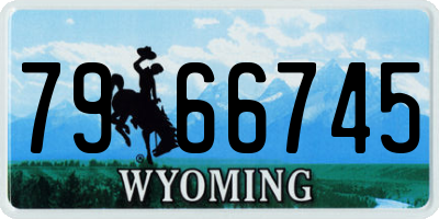 WY license plate 7966745