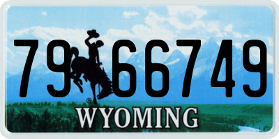 WY license plate 7966749