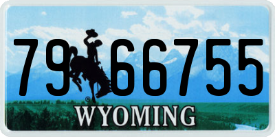 WY license plate 7966755