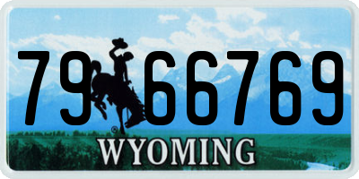 WY license plate 7966769