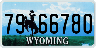 WY license plate 7966780