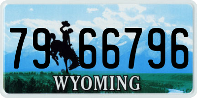 WY license plate 7966796