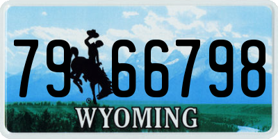 WY license plate 7966798