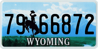WY license plate 7966872
